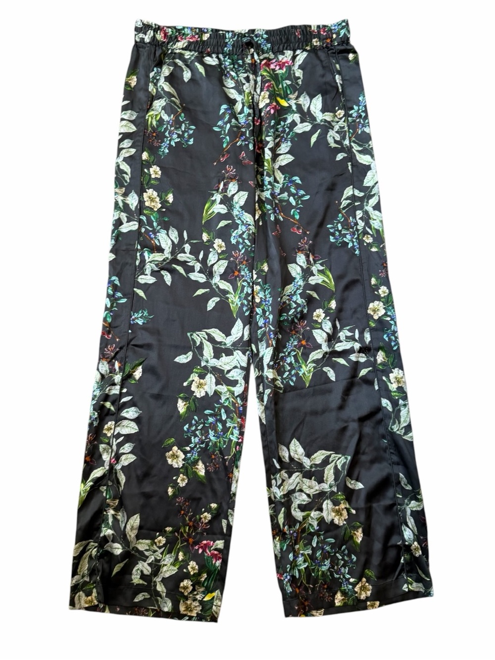 Johnny Was Winona Silk Floral Pants Size Medium